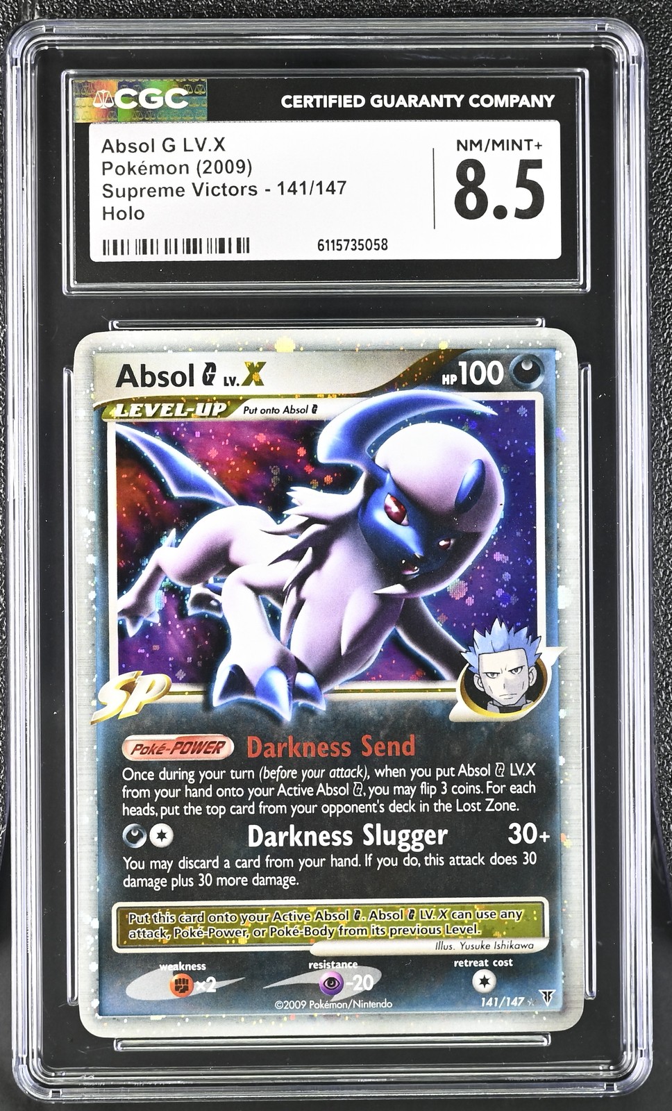 CGC 8.5 Absol G LV.X 2009 Supreme Victors 141/147 Holo Pokemon Card