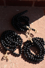 3 Strands Garland - Black Wood Beads 68   each