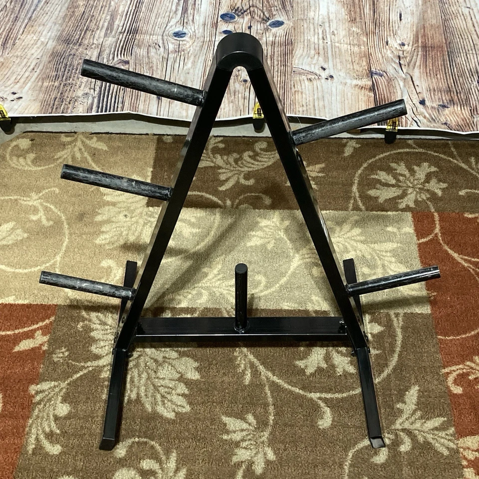 WEIDER RT5 Olympic 2 pulgadas placa de peso árbol estante 5 ramas aluminio negro Foto 4 de 4