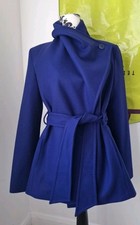 Ted Baker Wool Coat Size 8 UK (1) Cashmere BNWOT Royal Blue