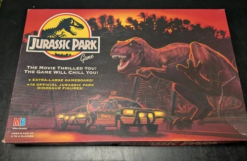 Vintage 1992 Jurassic Park Board Game Milton Bradley Dinosaurs Preowned Complete