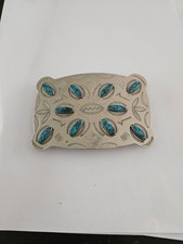 vintage nickel silver belt buckle
