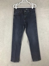 Levis 502 Performance Mens Mid Rise Regular Tapered Stretch Blue Jeans 29x30