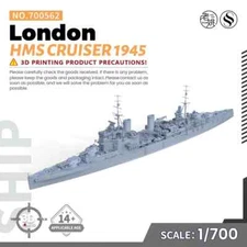 SSMODEL SS700562 1/700 Military Model Kit HMS London Cruiser 1945