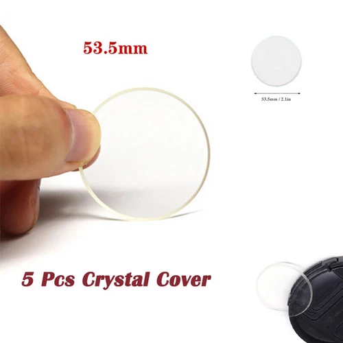 5Pcs Curved Crystal Cover Lid for Dial Indicator Thickness Gage 53.5mm Diameter