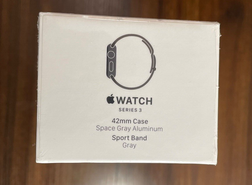 Brand New Apple Watch Series 3 42mm Space Gray/Gray Sport Band (GPS)-MR362LL/A - Picture 2 of 4