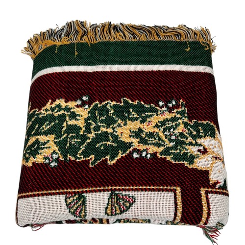 Vintage Beacon 12 Days Of Christmas Tapestry Fringe Throw Blanket 50 X 60 in - Picture 7 of 9