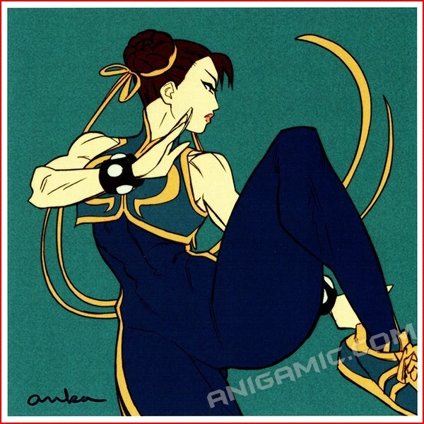 CHUN-LI Signed ART PRINT Kris Anka STREET FIGHTER ALPHA Autographed CAPCOM New - Image 2 of 2