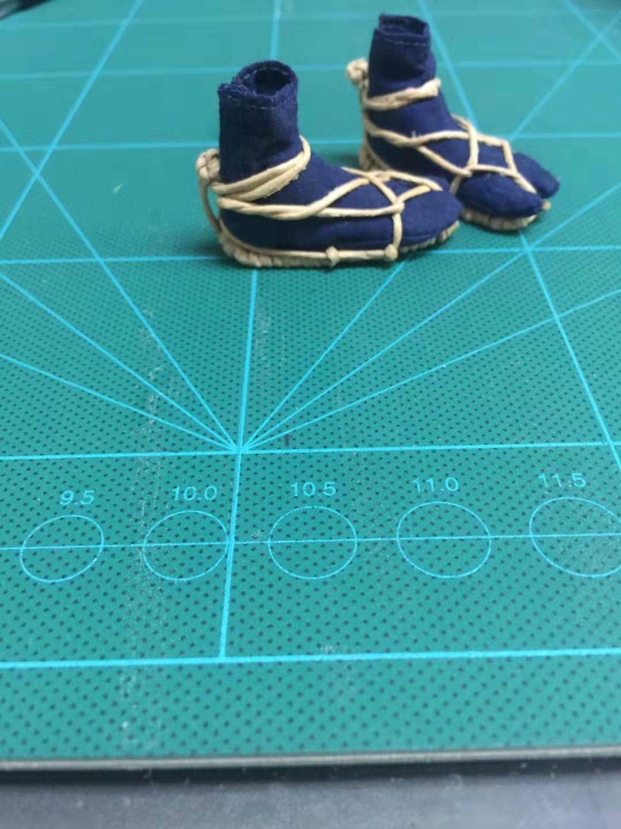 1/6 Scale Hand Made Japanese Samurai Shoes + Socks Model For