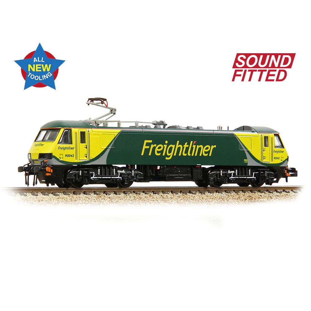 Graham Farish 371-790SF N Gauge Class 90 90042 Freightliner DCC SOUND