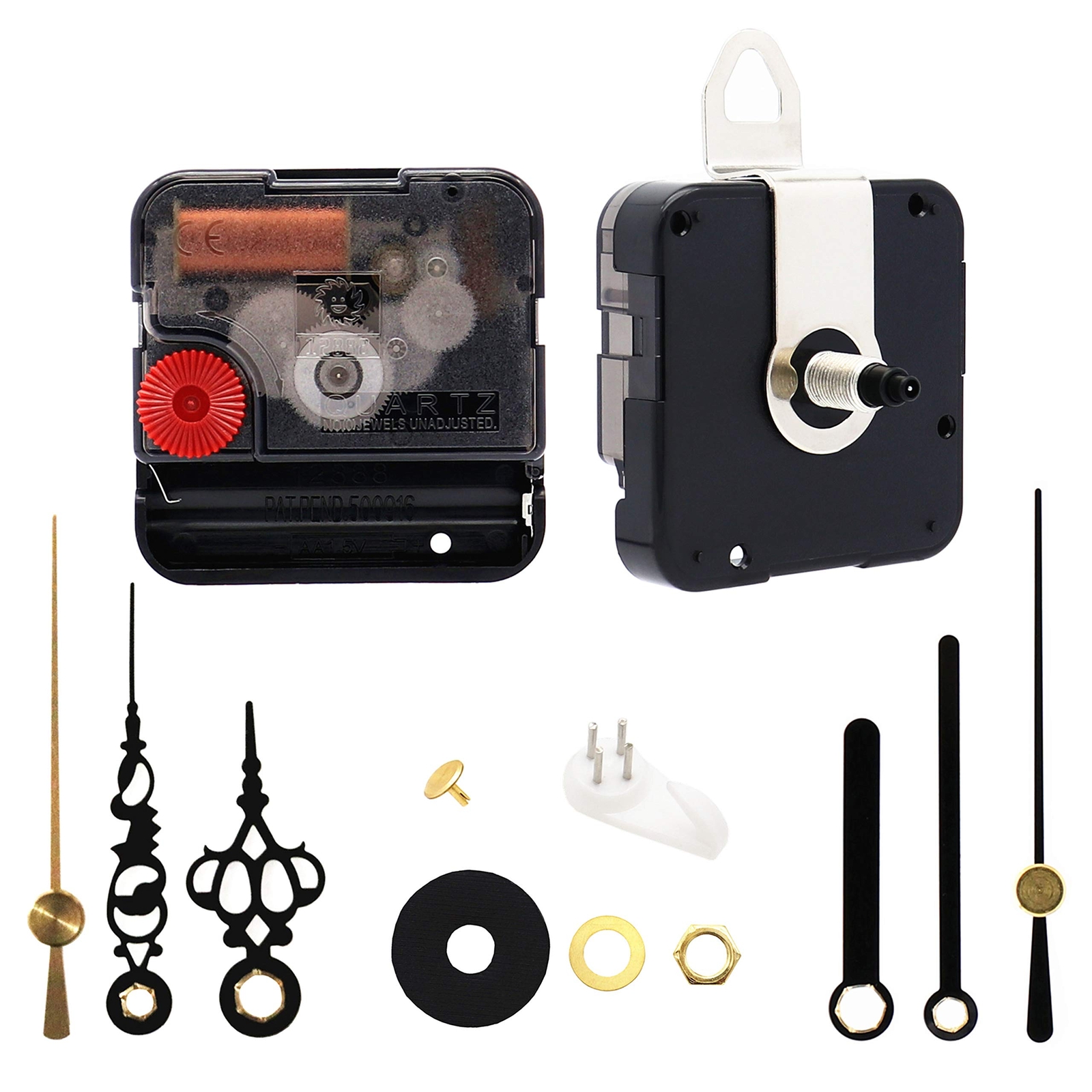 Youngtown 12888 Sweep Silent Clock Movement Mechanism with 2 Sets Small Hands