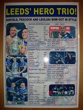 Leeds Rhinos treble 2015 - Sinfield Peacock Leuluai tribute - souvenir print