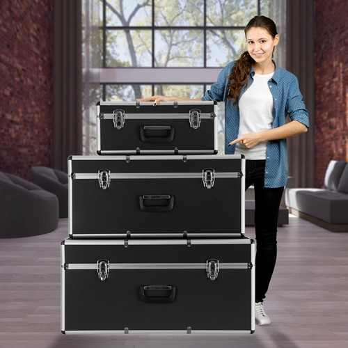 AREBOS 3er Set Tragbarer Transportkoffer Alukoffer Werkzeugkoffer Transportbox - Bild 12 von 12