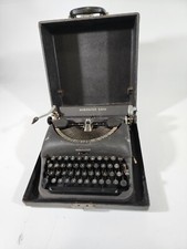 Remington Rand Deluxe Model 5 Vintage Portable Manual Typewriter w/Case [390] thumbnail