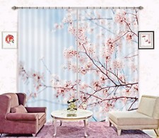 3D Pink Flower Branch ZHUA035 Photo Curtain Window Blockout Fabric Amy 2023