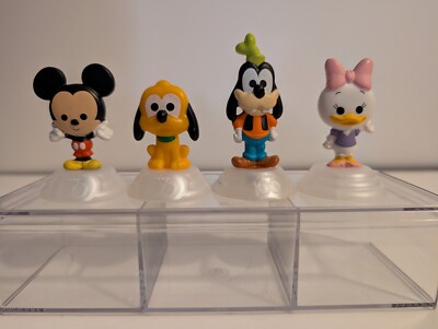 2023 McDONALD'S Disney 100 HAPPY MEAL TOY Lot Of 4 Mickey Pluto Goofy Daisy
