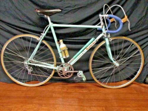 VINTAGE BIANCHI FRECCIA LUGGED COLUMBUS STEEL BICYCLE CELESTE 56x58 - EXCELLENT