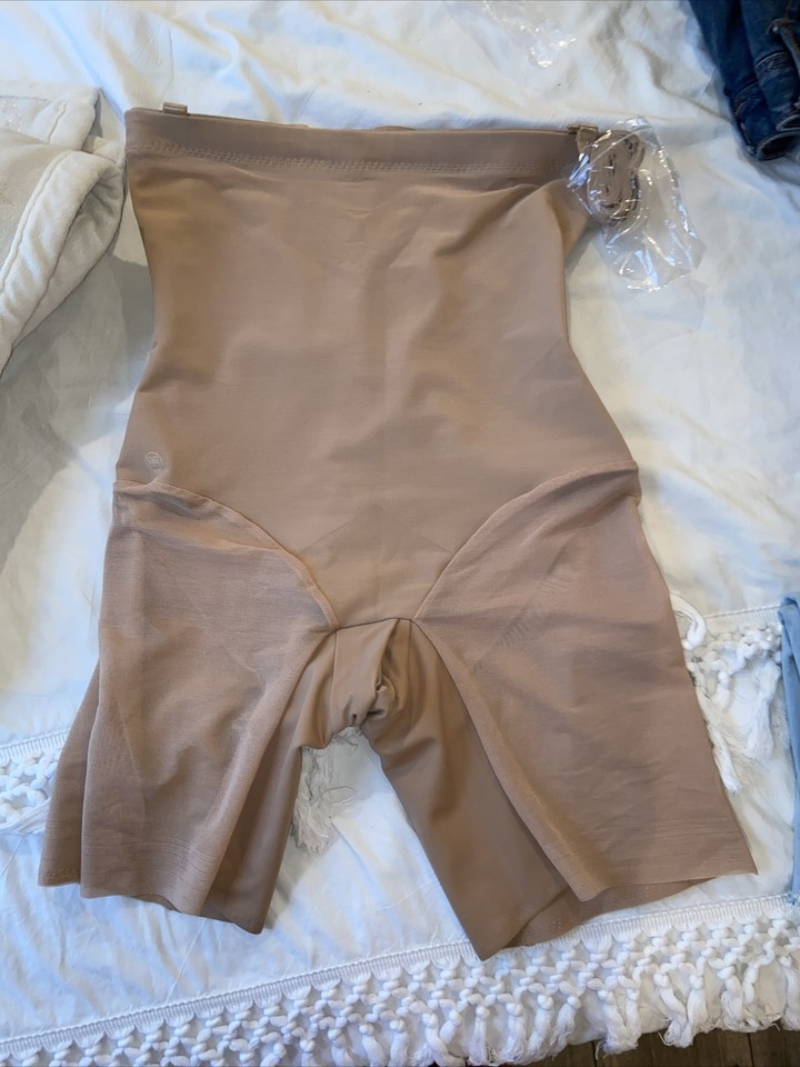 Honeylove Shapewear Shorts Compression Boning Breathable Sand Nude Size