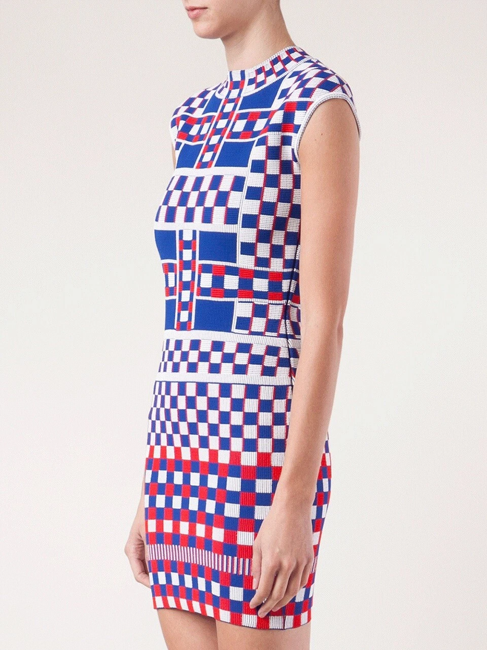 abito alexander mcqueen rosso bianco blu