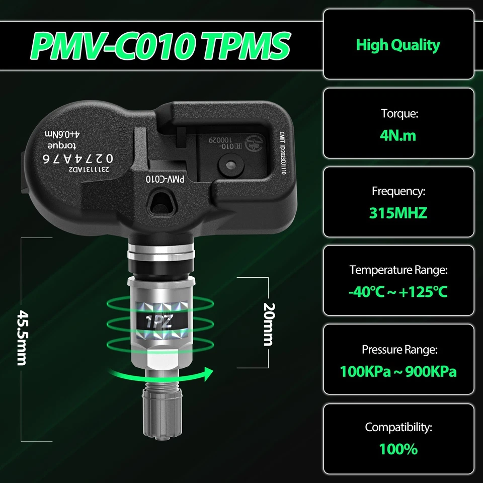 Juego de 4 sensores de presión de neumáticos TPMS para Toyota Camry Corolla Lexus Scion PMV-C010 Foto 3 de 4