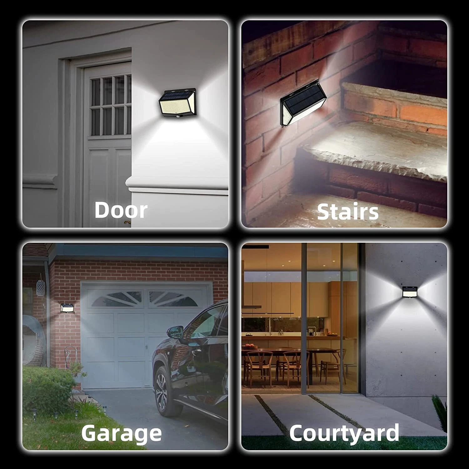 468 LED Solar Powered PIR Motion Sensor Lamp Outdoor Garden Security Wall Lights - Picture 10 of 20