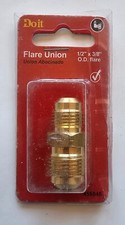 Do it 1/2 In. X 3/8 In. Brass Low Lead Reducing Flare Union 459046 SIM Supply,
