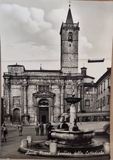 ASCOLI PICENO - antique postcard CATHEDRAL FACADE 1955