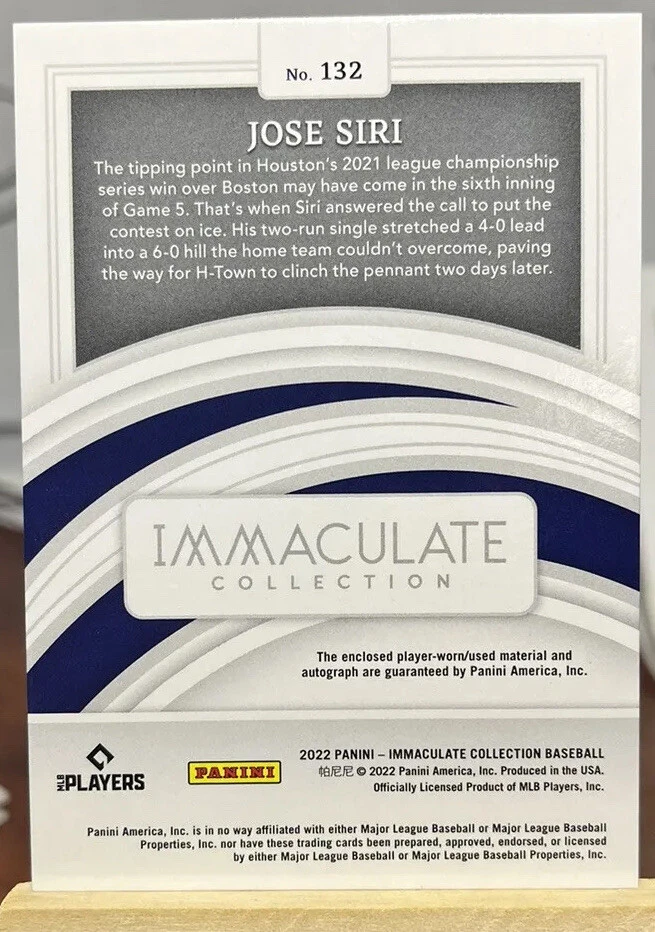 2022 Jose Siri Immaculate /99 RPA RARE AUTO HIT READ - Image 2 of 4