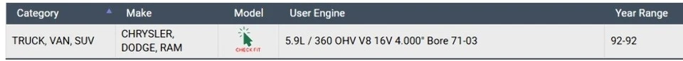 Enginetech RMCR360CP | Kit de reanillo premium para Chrysler 1992 5,9 L/360 OHV V8 Foto 2 de 4