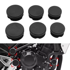 Motorcycle Frame Hole Cover Caps Plug Decorative Set 6PCS 