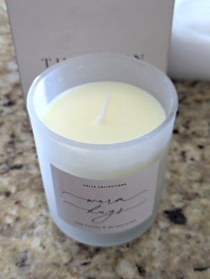Threekin Collective Warm Hugs Hand Poured Soy Wax Candle White Lemongrass 9.17oz
