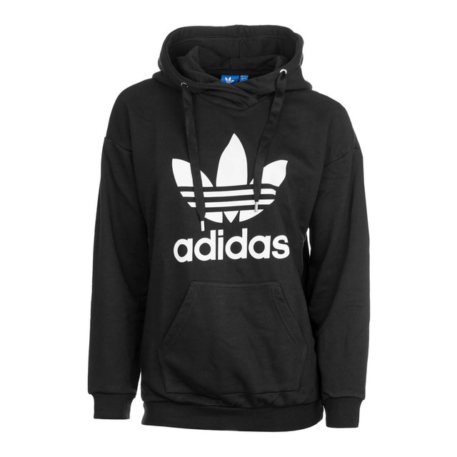 felpa adidas con cappuccio nera