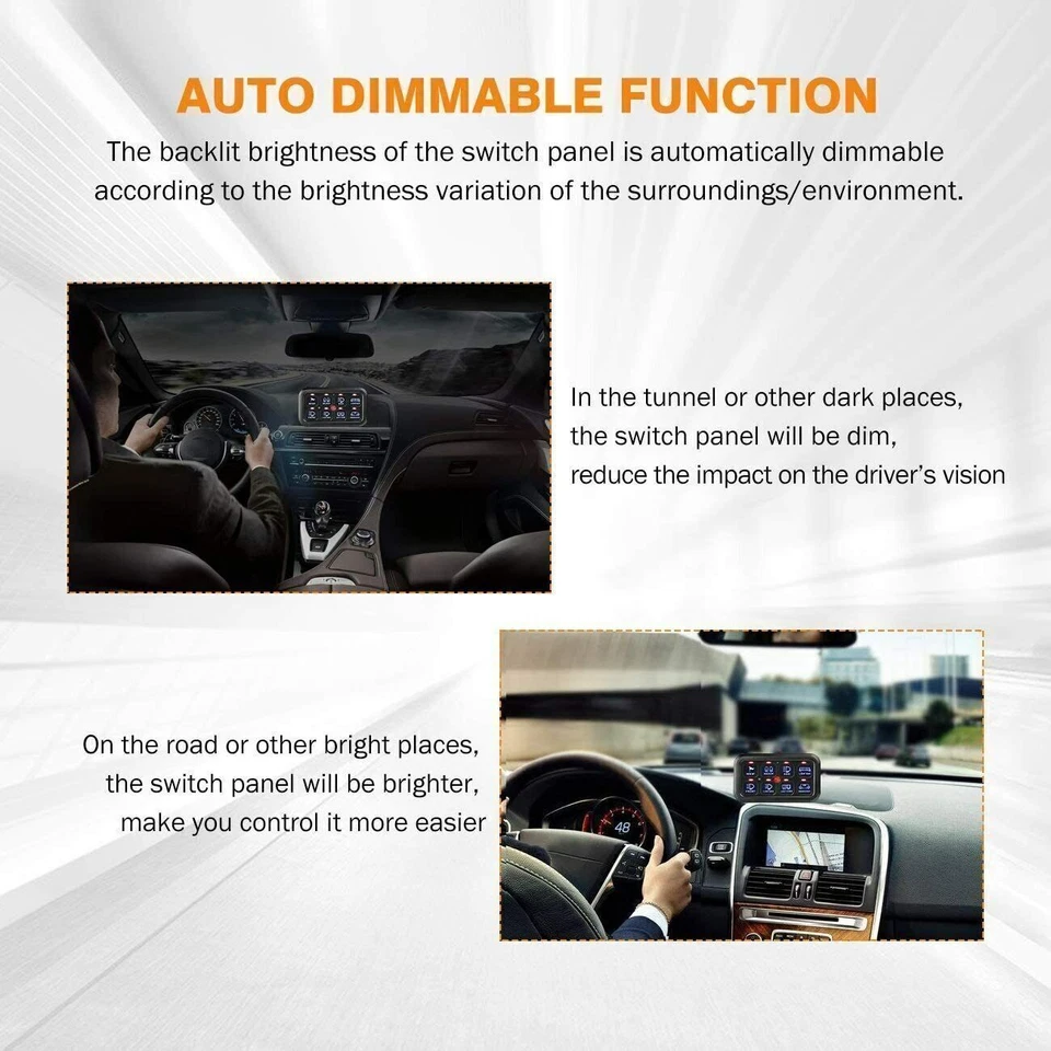 Caja de sistema de relé de panel de interruptor de 8 velocidades azul AUXBEAM para Jeep Wrangler JK TJ CJ YJ Foto 3 de 4
