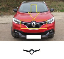 NEW FRONT BUMPER UPPER CENTER GRILLE GLOSSY BLACK FOR RENAULT KADJAR 15-18