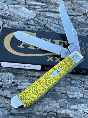 CASE XX *i SFO 2023 YELLOW LIZARD SKIN MINI TRAPPER KNIFE KNIVES NEW ITEM