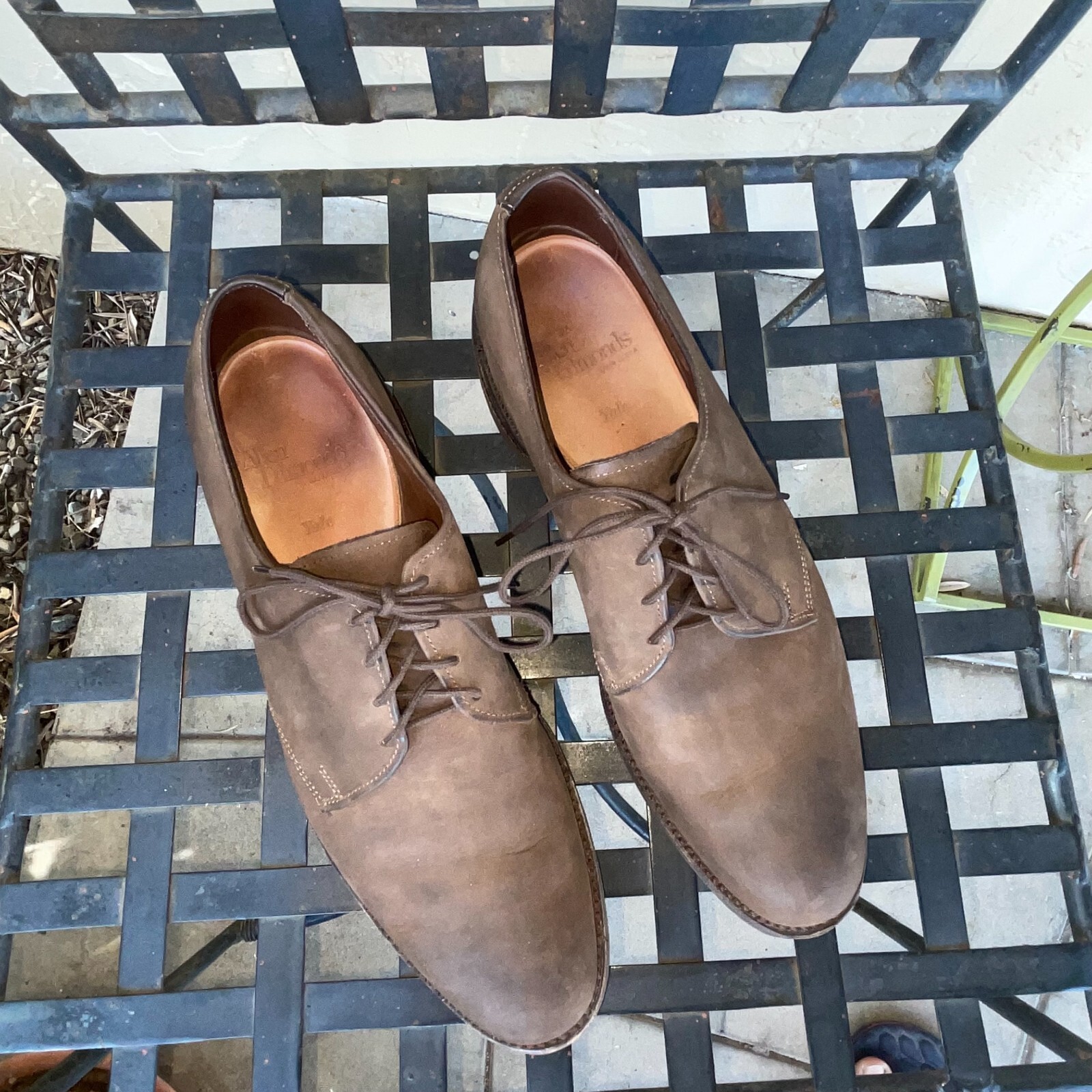 SAOLA Allen Edmonds "Yale" Brown Suede Nubucks Vibram Sole Derby Shoes USA Size 10 AA
