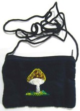 Embroidery Purse Eco-friendly 100 Cotton Velvet Crossbody Strap 12 x 9 cm