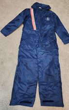 Imperial Men's Insulated Coveralls Snow Suit w/Hood Blue Size M Vintage