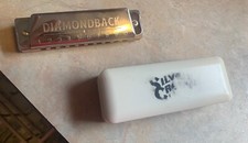 Silver Creek Diamondback Silver Harmonica With Case