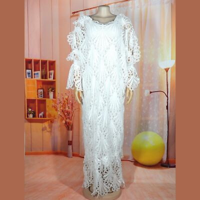 chinese dress ladies Womens African Print with Lace Dress 2