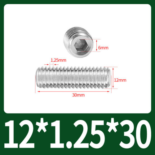 Flat Point Grub Screws Stainless Steel Fine Thread Pitch Allen Set Screw M6-M16 - Picture 56 of 85