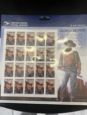 John Wayne 37c Legends of Hollywood Full Sheet of 20 - 2004