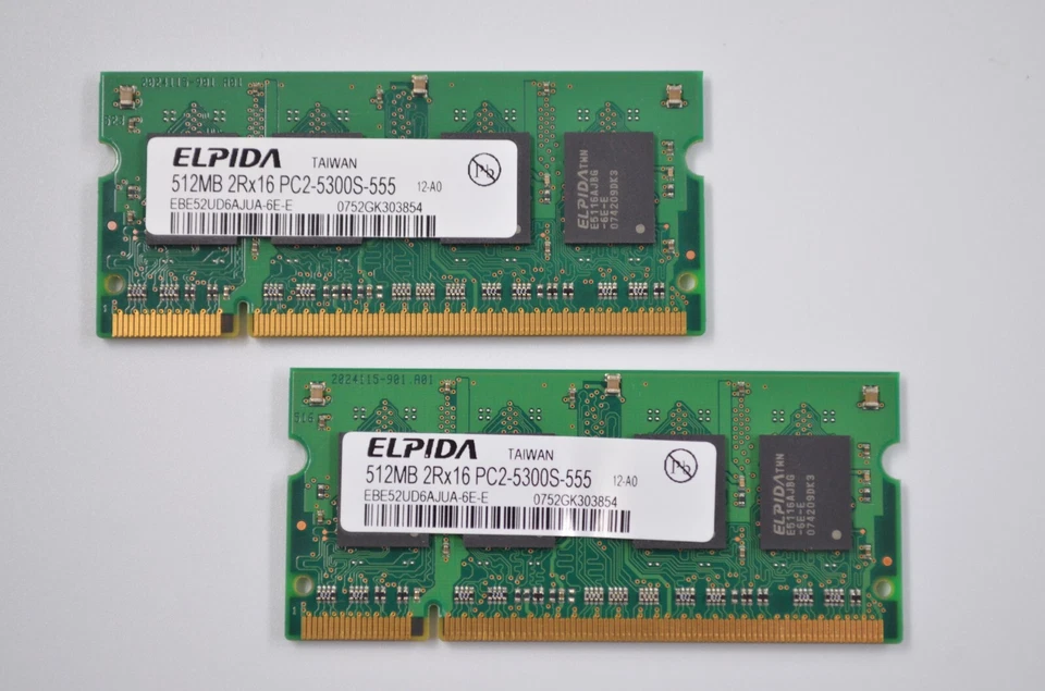 LOT of 29 ELPIDA PC2-5300S-555 512MB SDRAM DDR2 667MHz Laptop Memory RAM 200 Pin - Image 2 of 3