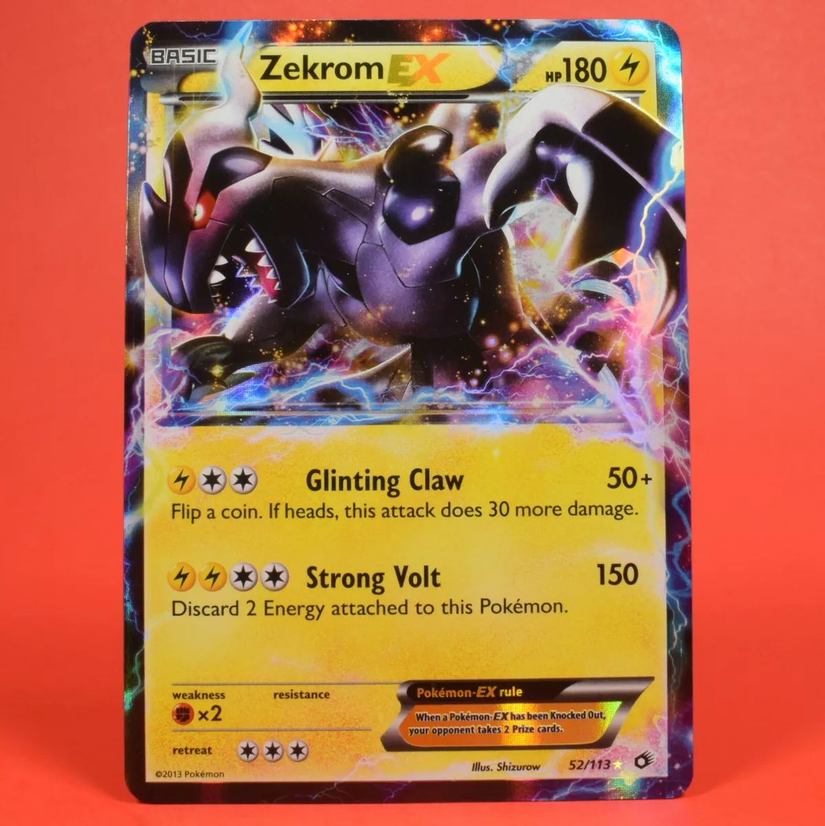 Pokemon TCG English Card Legendary Treasures Zekrom EX Holo Rare 52/113