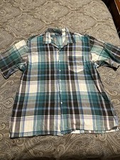 Polo Ralph Lauren Shirt XL Blue Green Short Sleeve Button Down