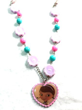Disney Doc McStuffins Jewelry Necklace Beaded Ribbon Charm Childs Jewelry