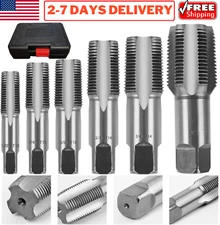 6pcs NPT Taper Pipe Tap Set 1" 3/4" 1/2" 3/8" 1/4" 1/8" Carbon Steel Threading