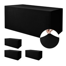 Nasitos Spandex Fitted Table Covers for 6 Foot Tables - 72 x 30 Inch - 4 Pack...