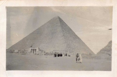 Vintage Great Pyramid of Giza Cairo 1940s SMALL Photo Egypt WWII Khufu View