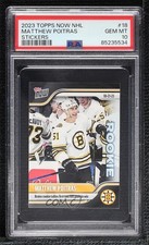 2023-24 Topps Now NHL Stickers /1038 Matthew Poitras #18 PSA 10 GEM MT 7ab